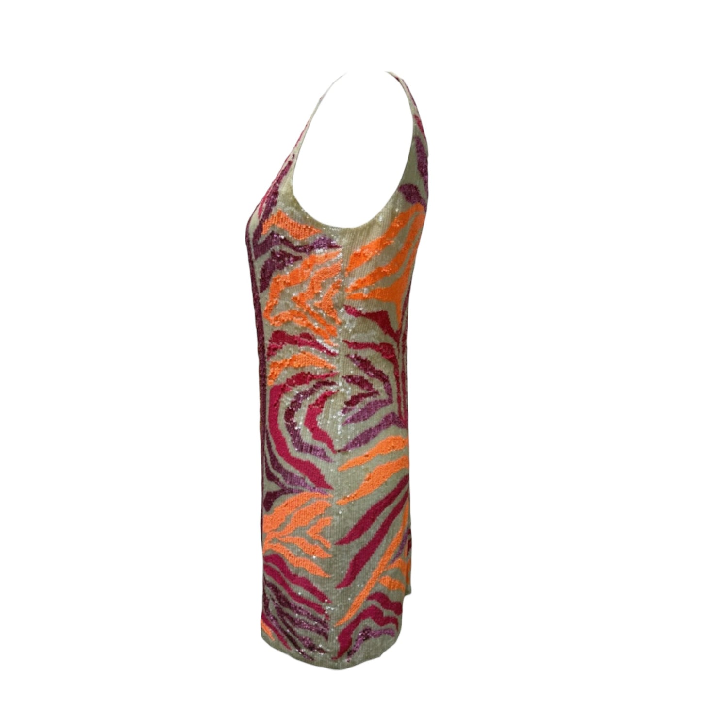 Vintage Blumarine Runway 2008 Sequin Zebra Mini Dress – Rare Archive Piece