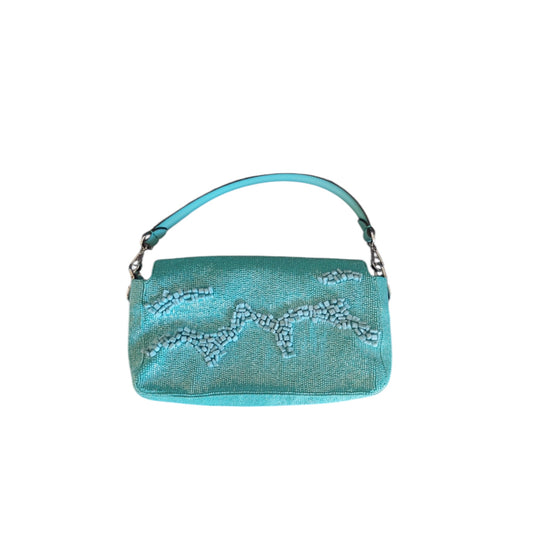 Rolling Stone Vitello Seta Bead Embroidered Re-Edition Baguette
Spring Turquoise- Limited Edition