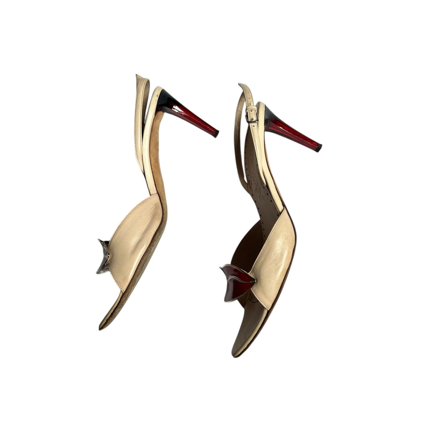 YSL by Tom Ford “Dalí” SS2003 lip heels sandals / 37.5