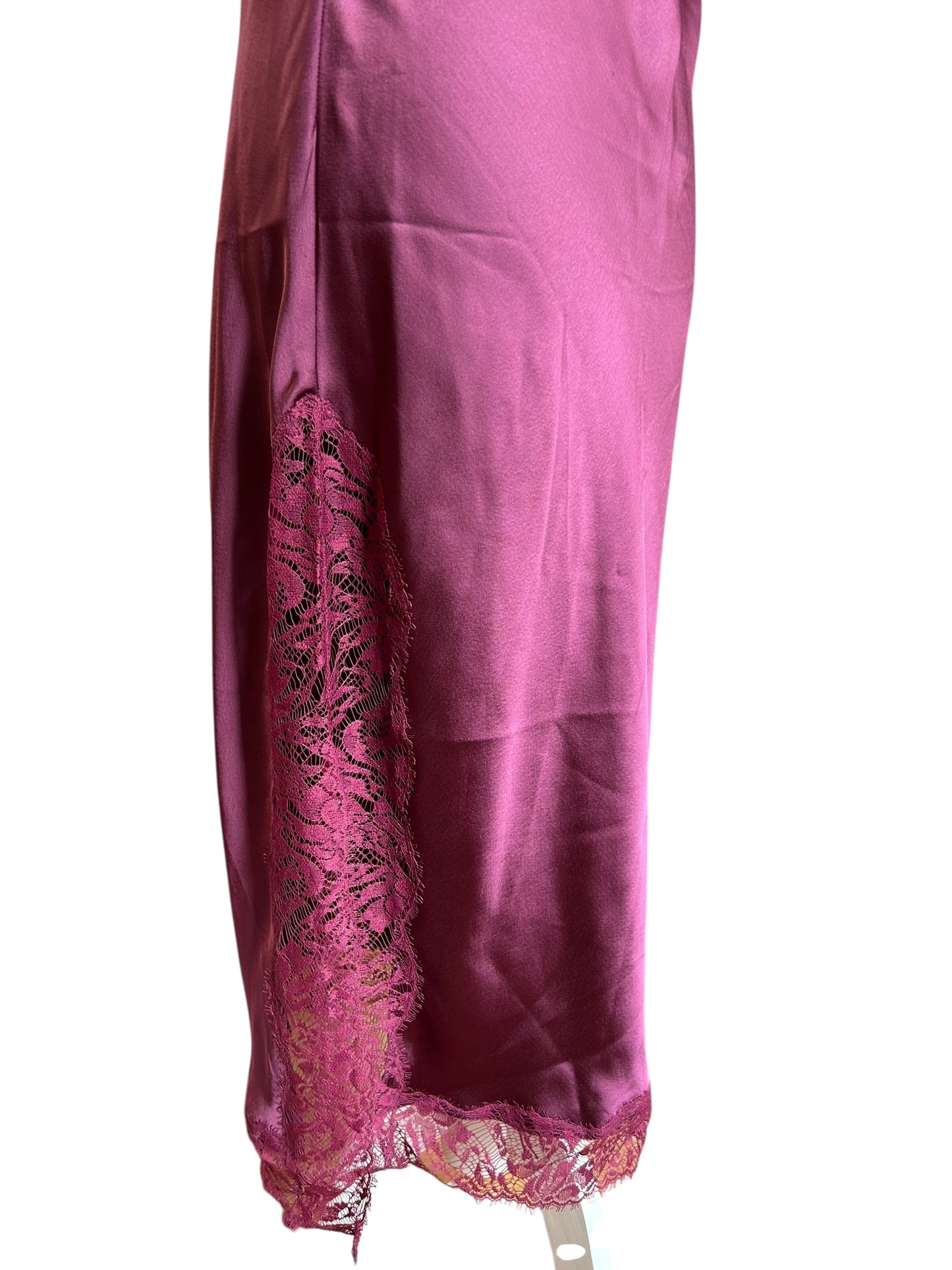 Vintage VS royal purple lace satin slip dress /S