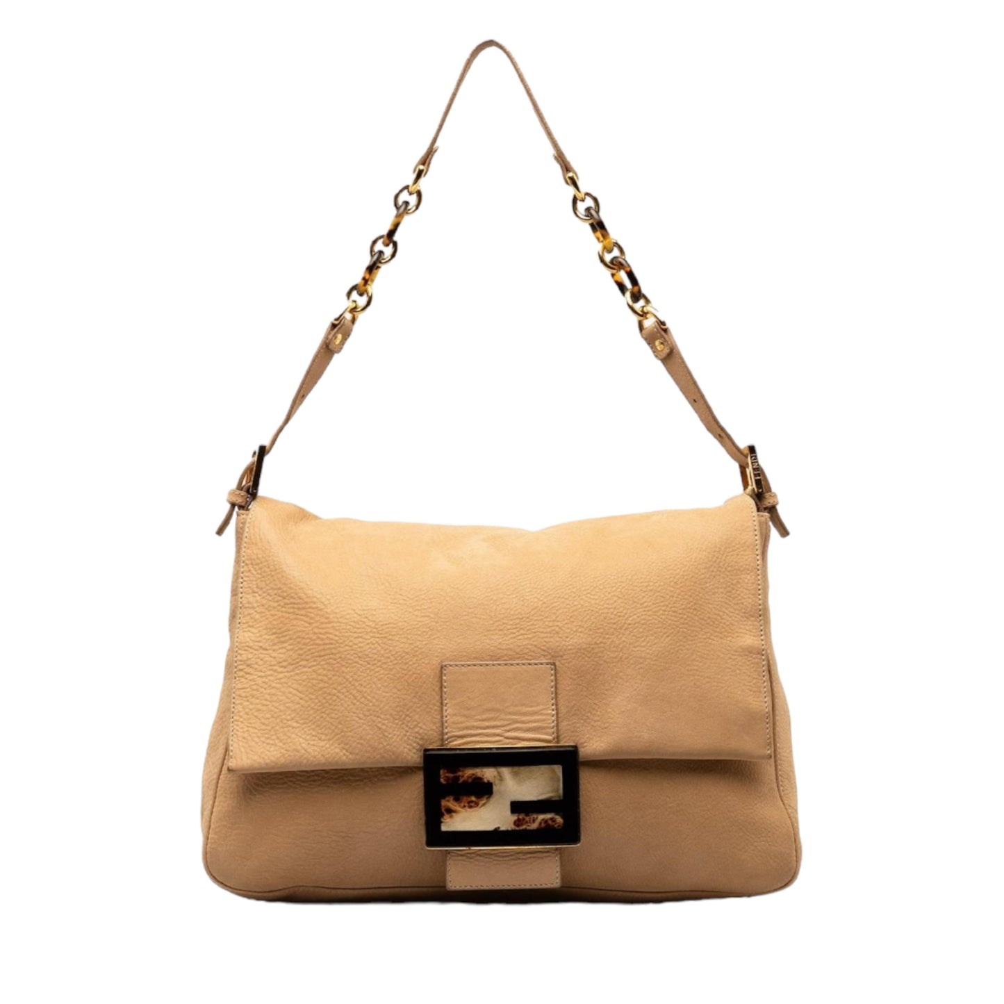 Vintage Tan Fendi Large Nubuck Mamma Forever Shoulder Bag Camel