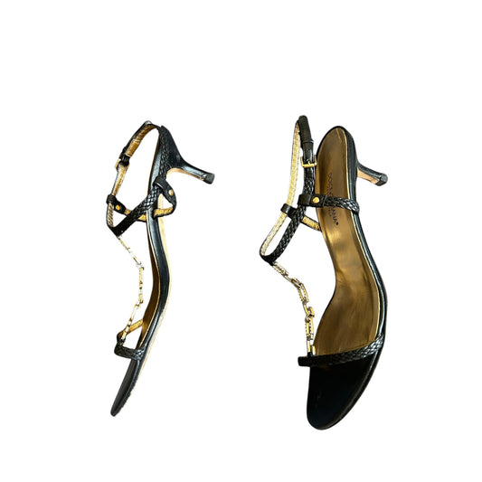 Vintage Dolce&Gabbana gold logo chain sandals/ 36.5