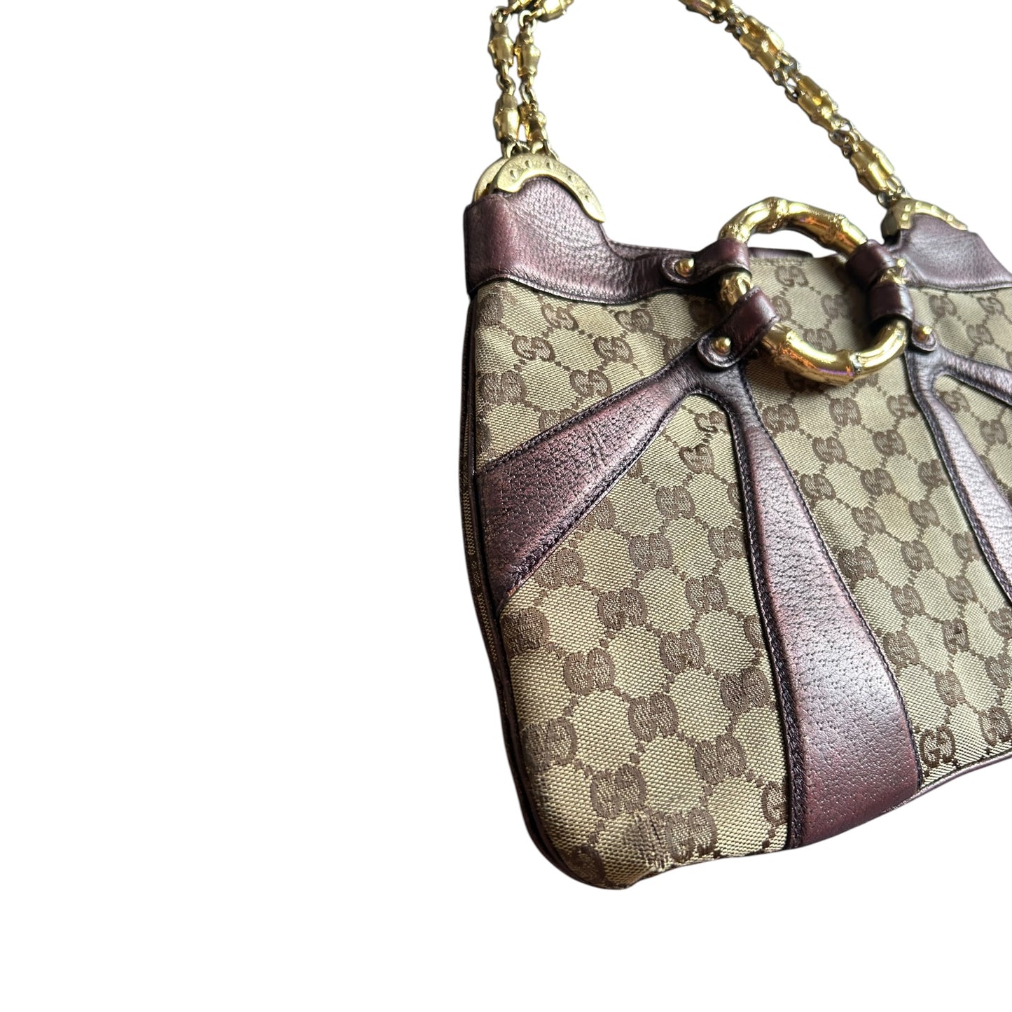 Gucci by Tom Ford 2004 FW monogram bamboo chain bag
