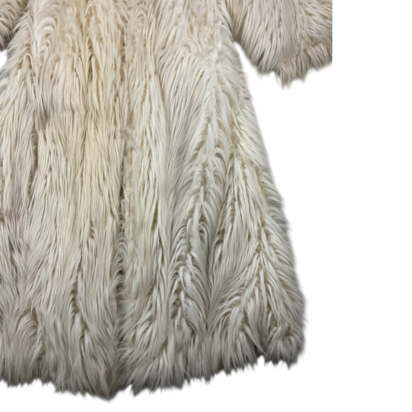 Vintage 90s Dolce&Gabbana afghan white maxi coat