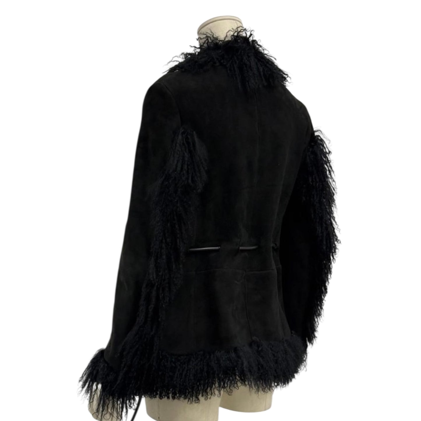 Gucci FW1999 Black Shearling Fur Trim Runway Coat – Tom Ford Era