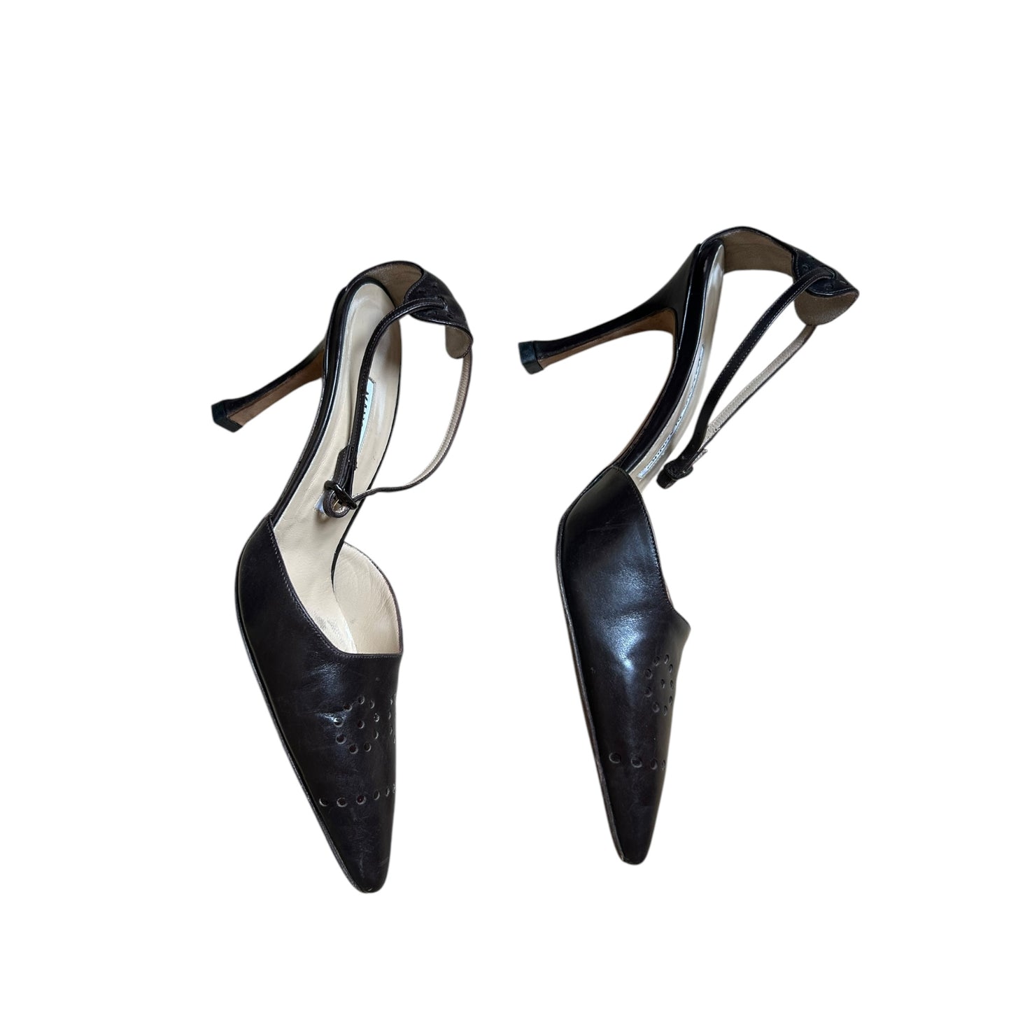 Vintage Manolo Blahnik Mary Jane chocolate brown heels / 36