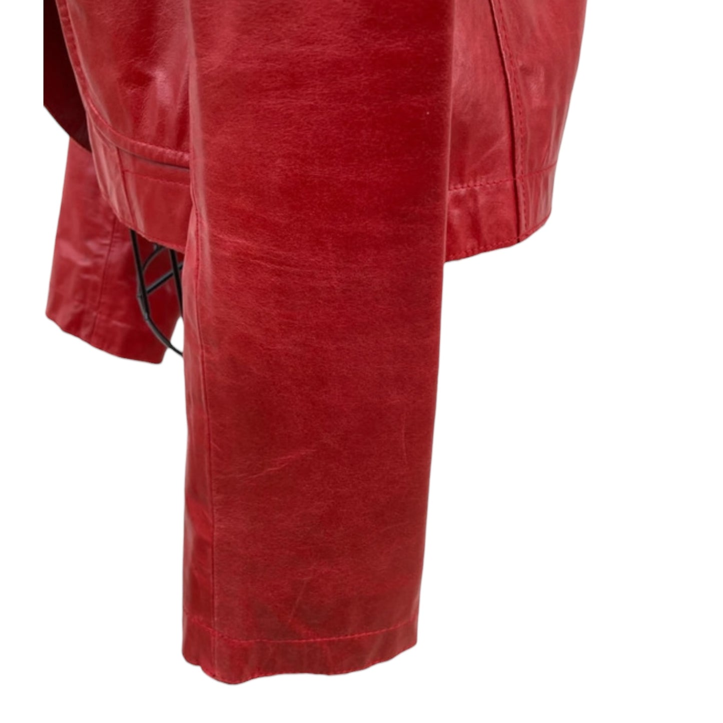 Vintage Roberto Cavalli burgundy leather jacket