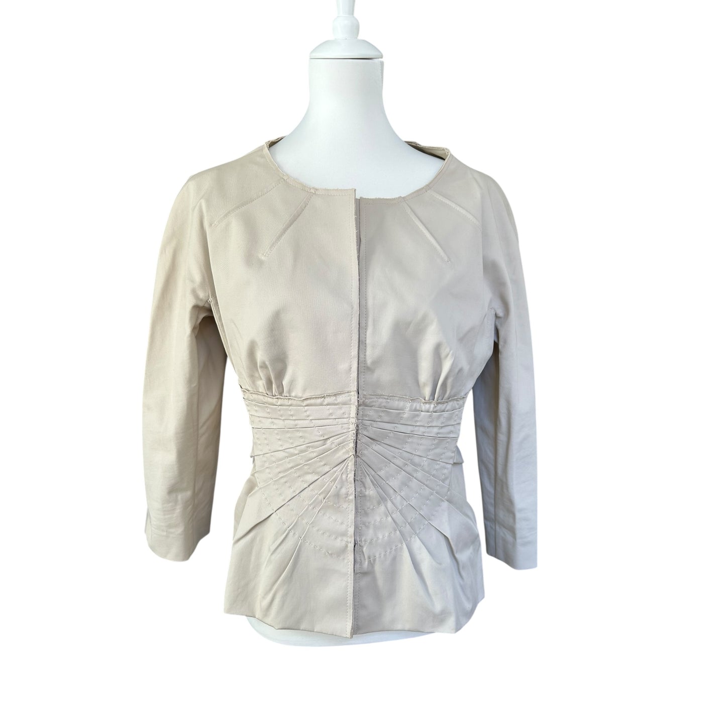 Vintage Prada cream skirt suit set