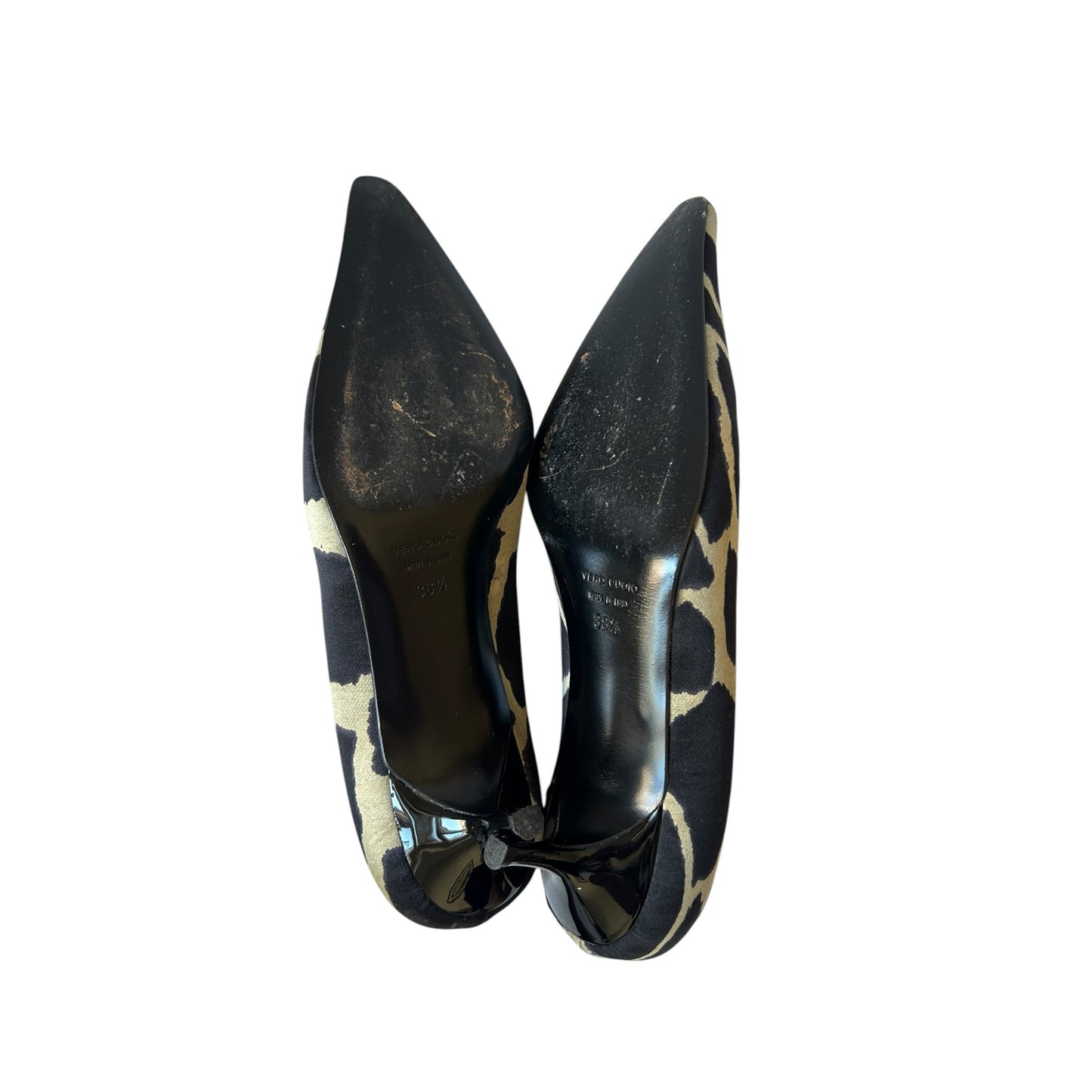 Vintage Cavalli satin zebra heels / 38.5