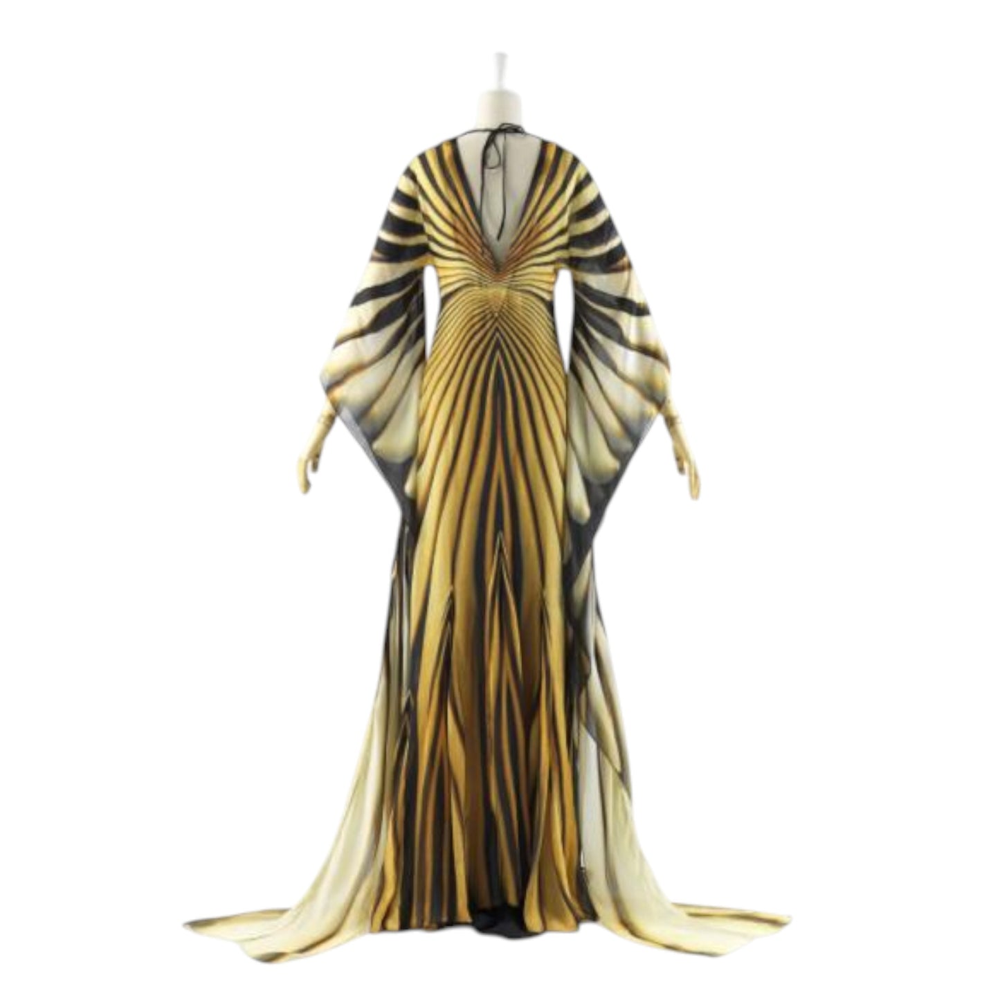 Vintage 2007 S/S ROBERTO CAVALLI SILK
BUTTERFLY GOWN LOOK #44