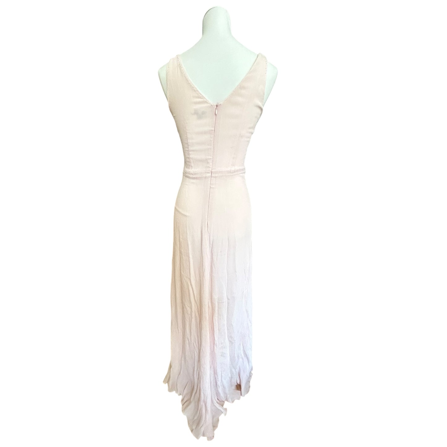 Vintage rare Cerrutti 1881 100% silk beaded rose maxi gown