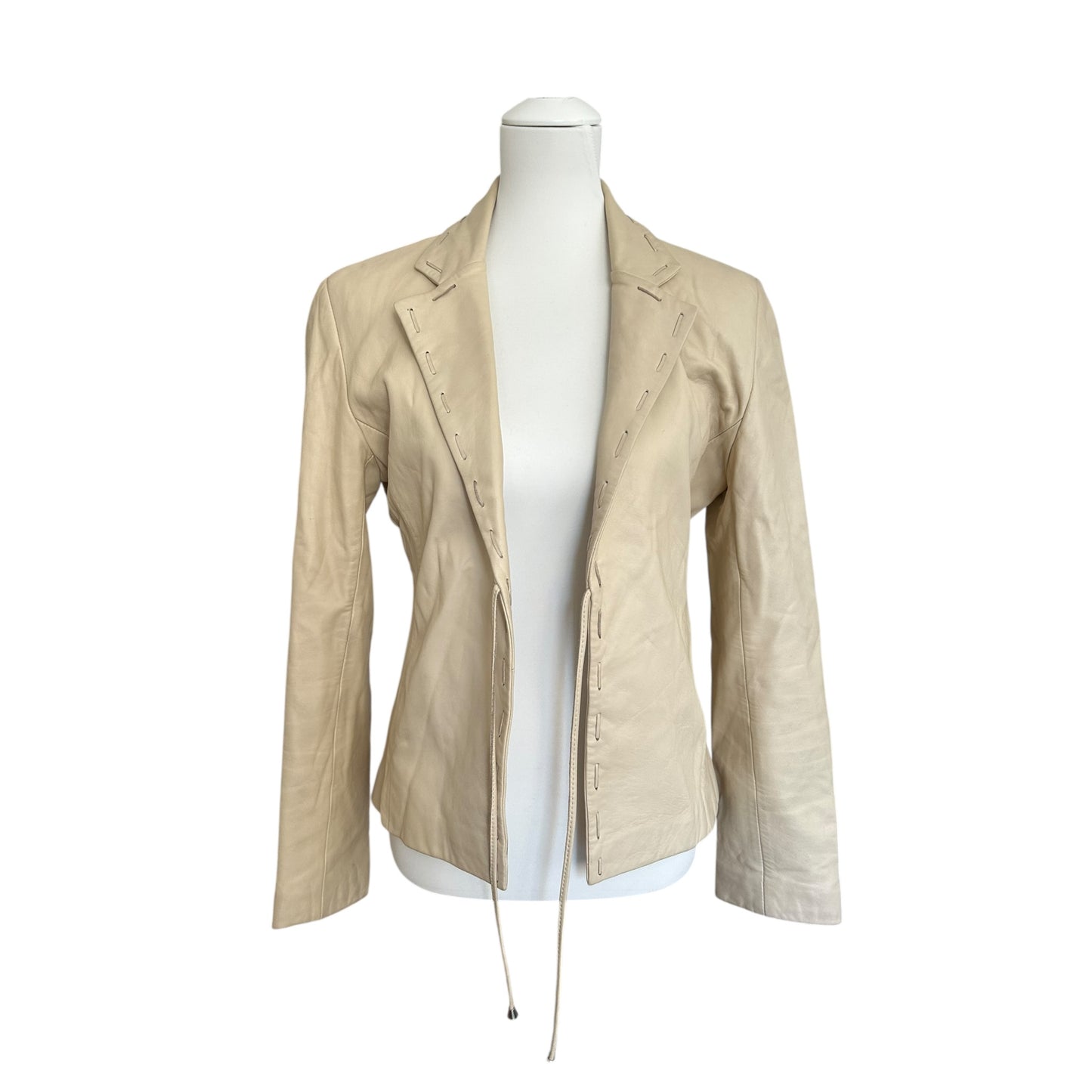 Vintage Dolce&Gabbana beige leather jacket