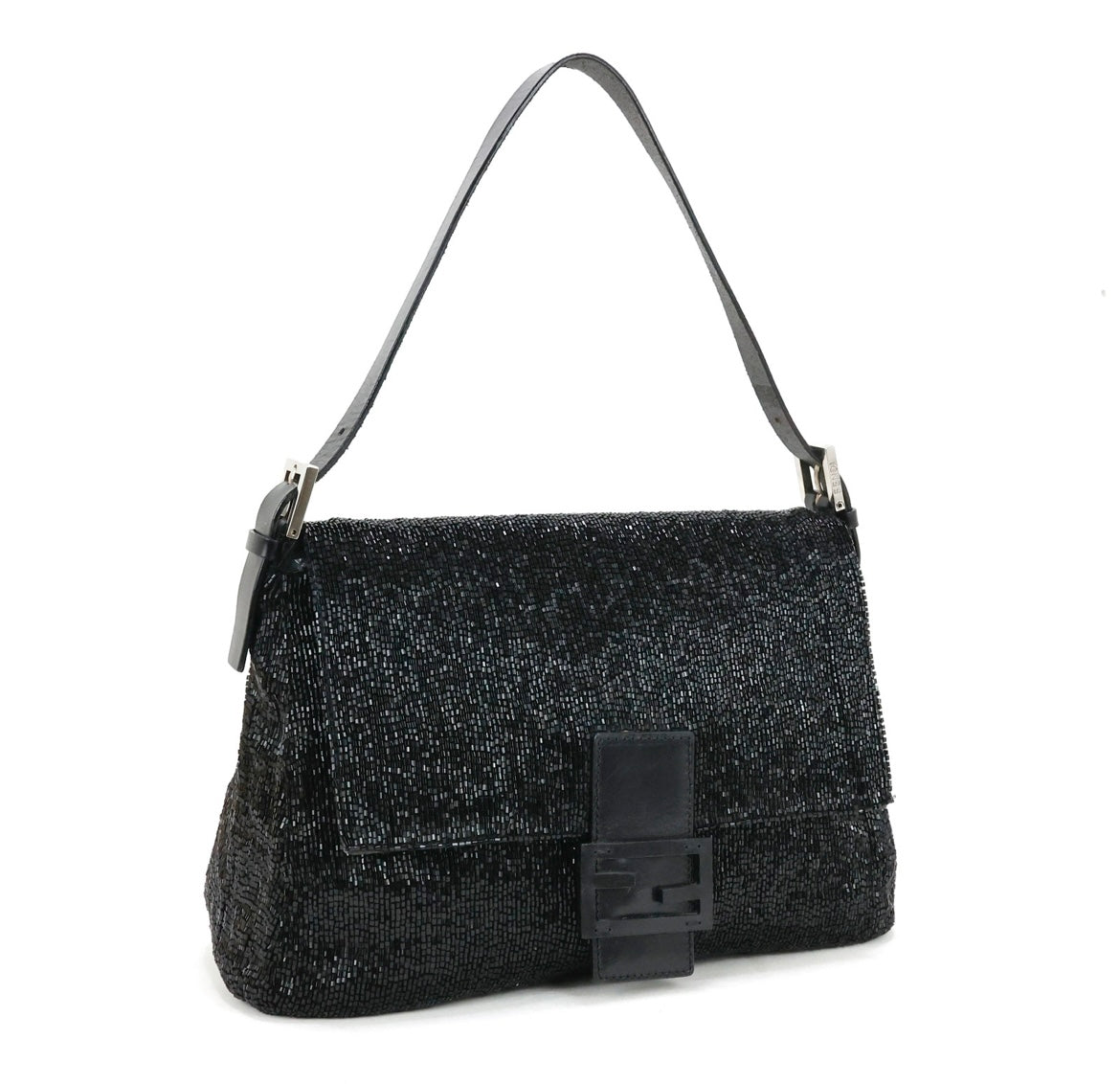 Vintage Fendi black sequin bag
