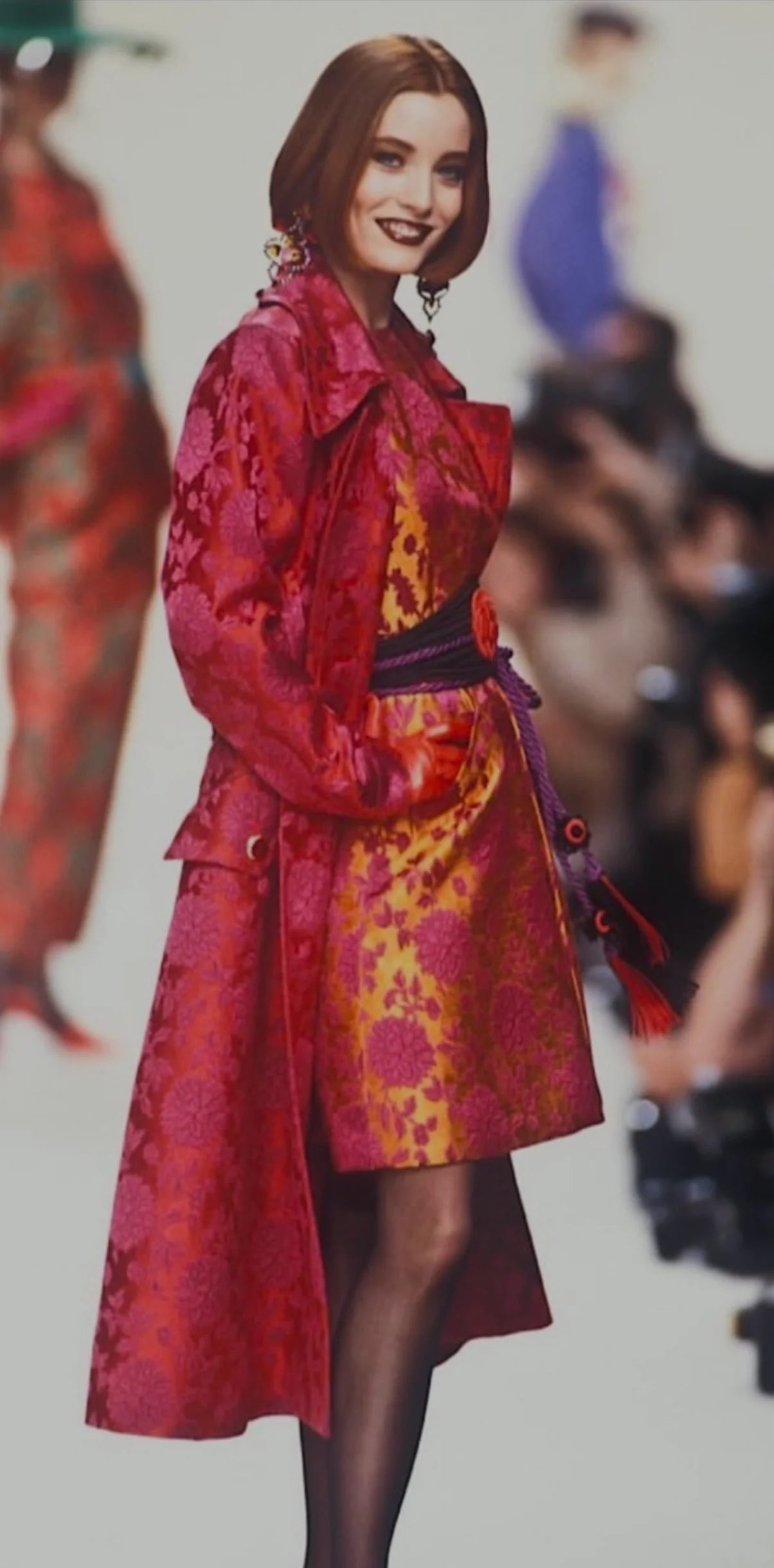 Documented Vintage Runway Yves Saint Laurent Rive Gauche
AW 1992/1993 Runway brocade coat