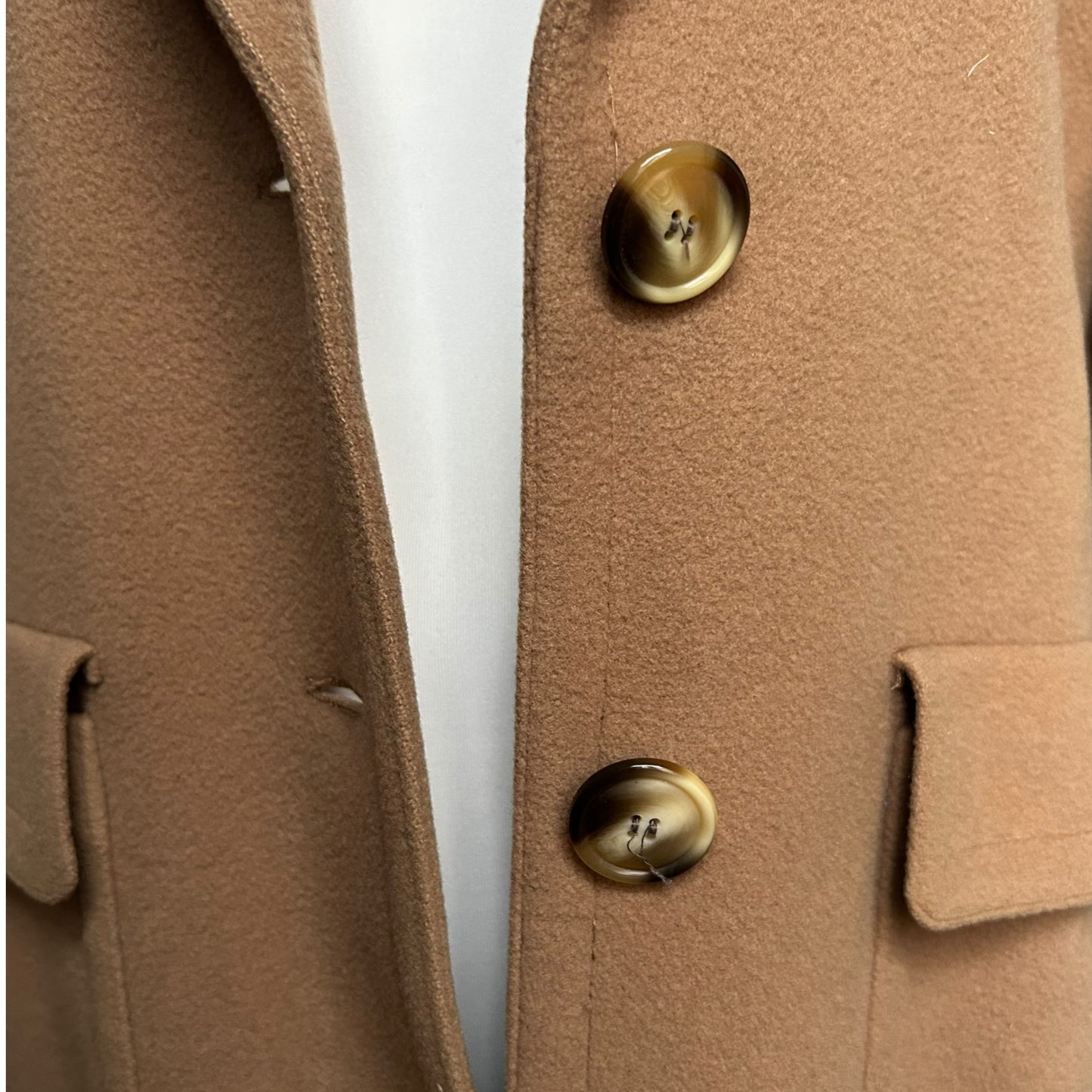 Vintage Valentino Camel Wool Coat – Belted Tailored maxi Coat Classic Italian Luxury Outerwear – Made in Italy