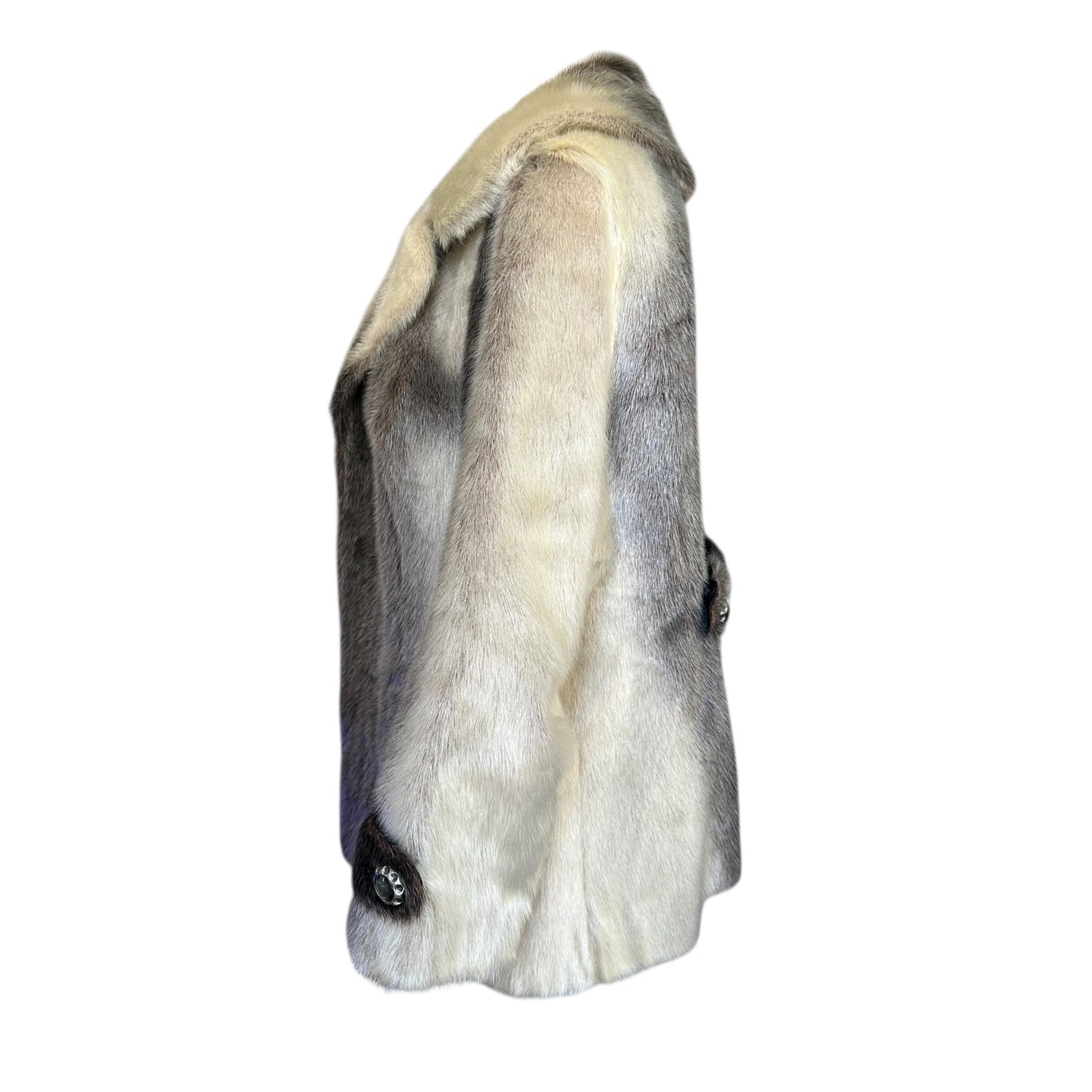 Vintage two tone ombré fur coat