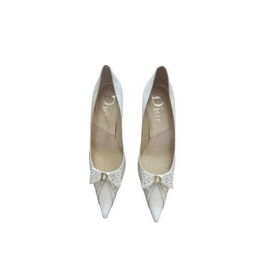 Vintage Dior by Galliano white heels / 38.5