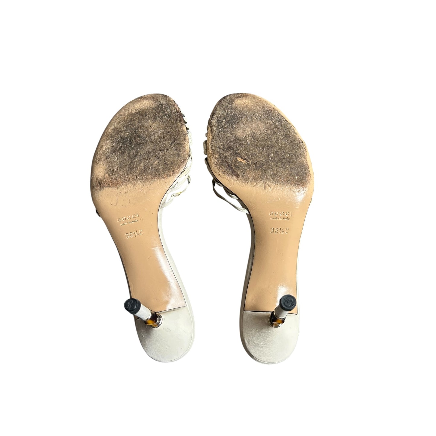 Vintage Gucci by Tom Ford bamboo mule heels / 38.5