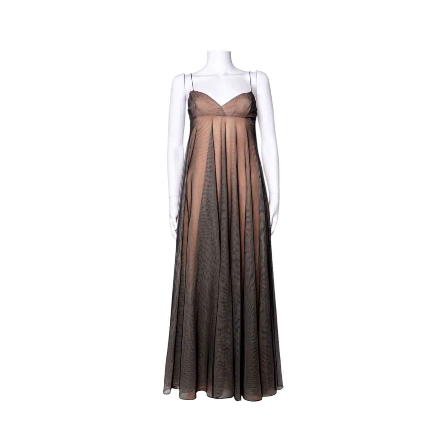 Vintage Gucci Fall Runway 1998 Brown Tulle Dress