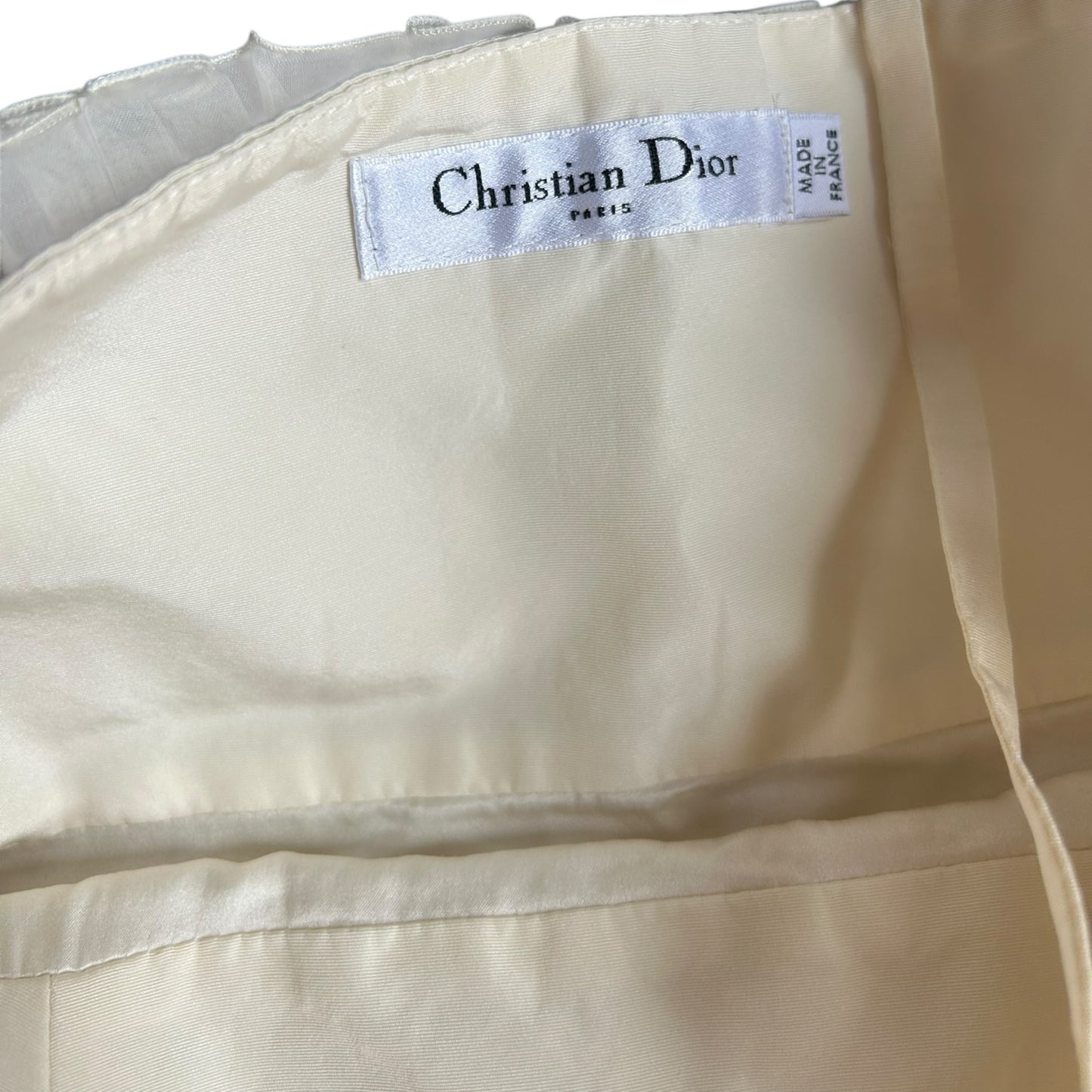 RENTAL ONLY-Christian Dior by John Galliano 2007 Bridal Ivory Silk Ruffle Dress – Beaded Corset Bodice