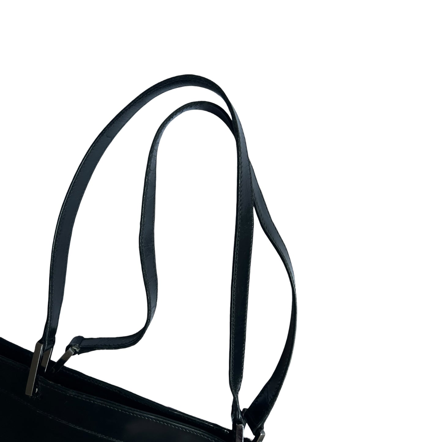 Vintage Gucci Jackie by Tom Ford horse-bit black leather patent tote bag