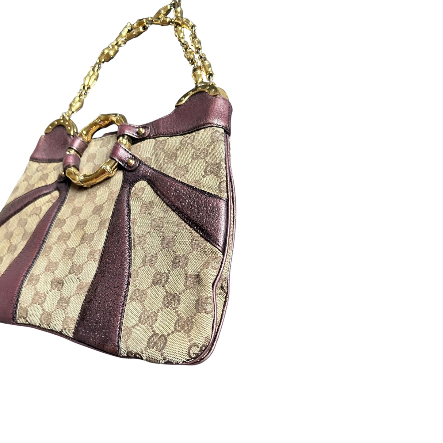 Gucci by Tom Ford 2004 FW monogram bamboo chain bag