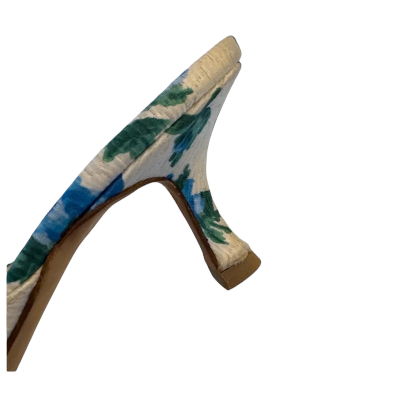 Vintage Manolo Blahnik floral mule heels / 37.5