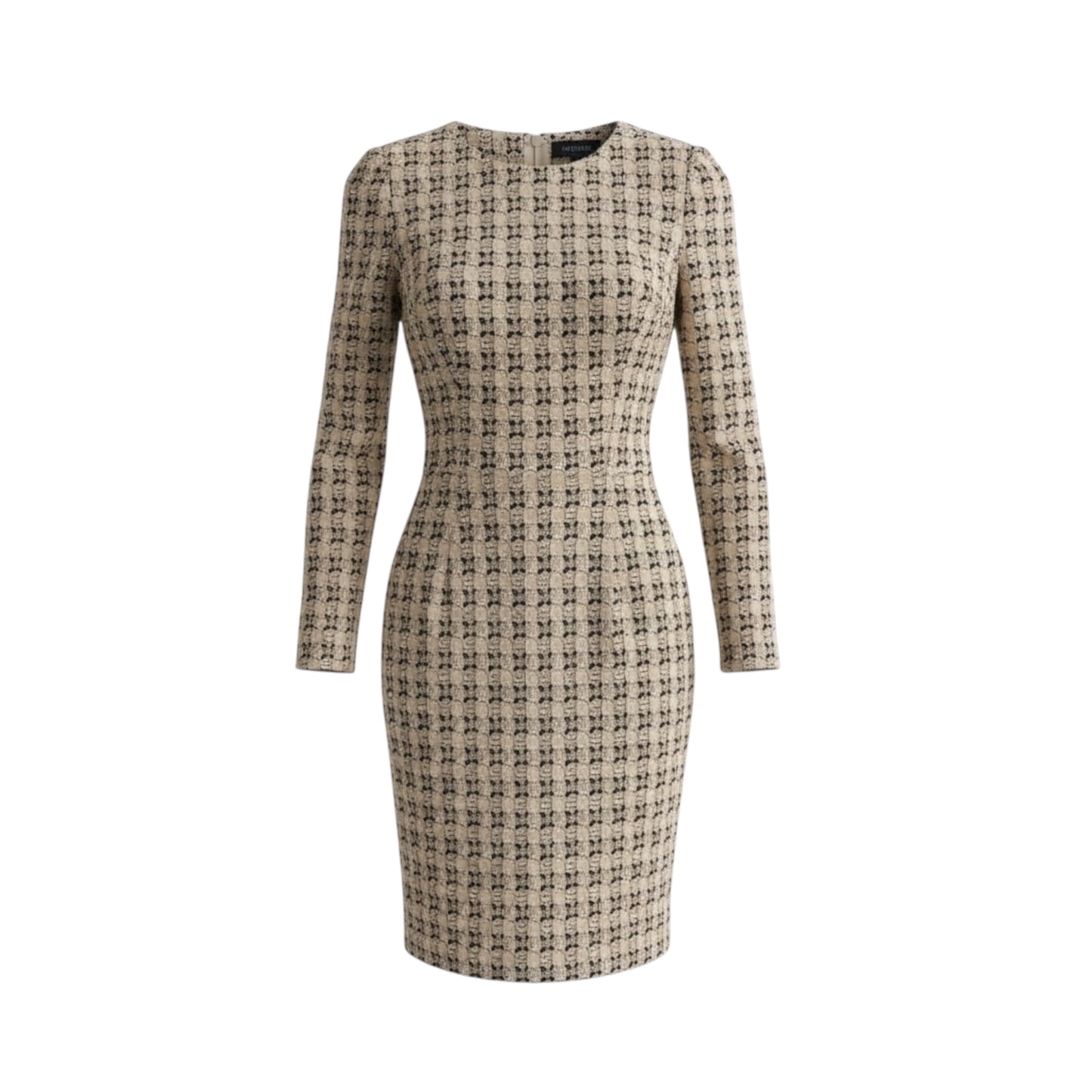 Vintage Prada long sleeve dress  Embroidered Brocade Nude Gold and Brown SS2002 Runway
