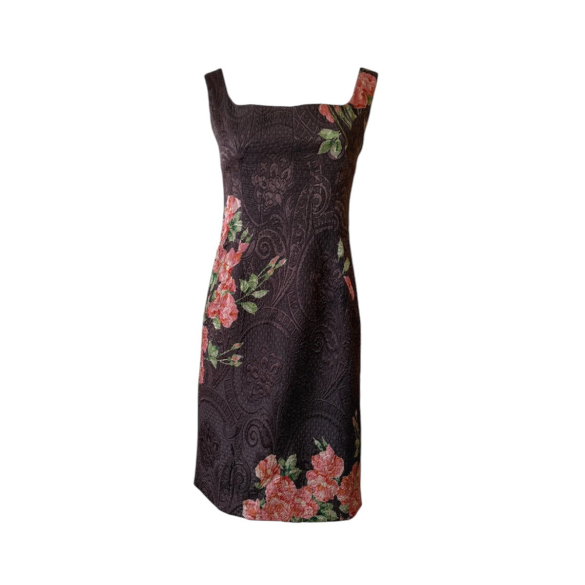 Vintage Dolce&Gabbana worn by Kate Moss runway floral brocade dress AW96
