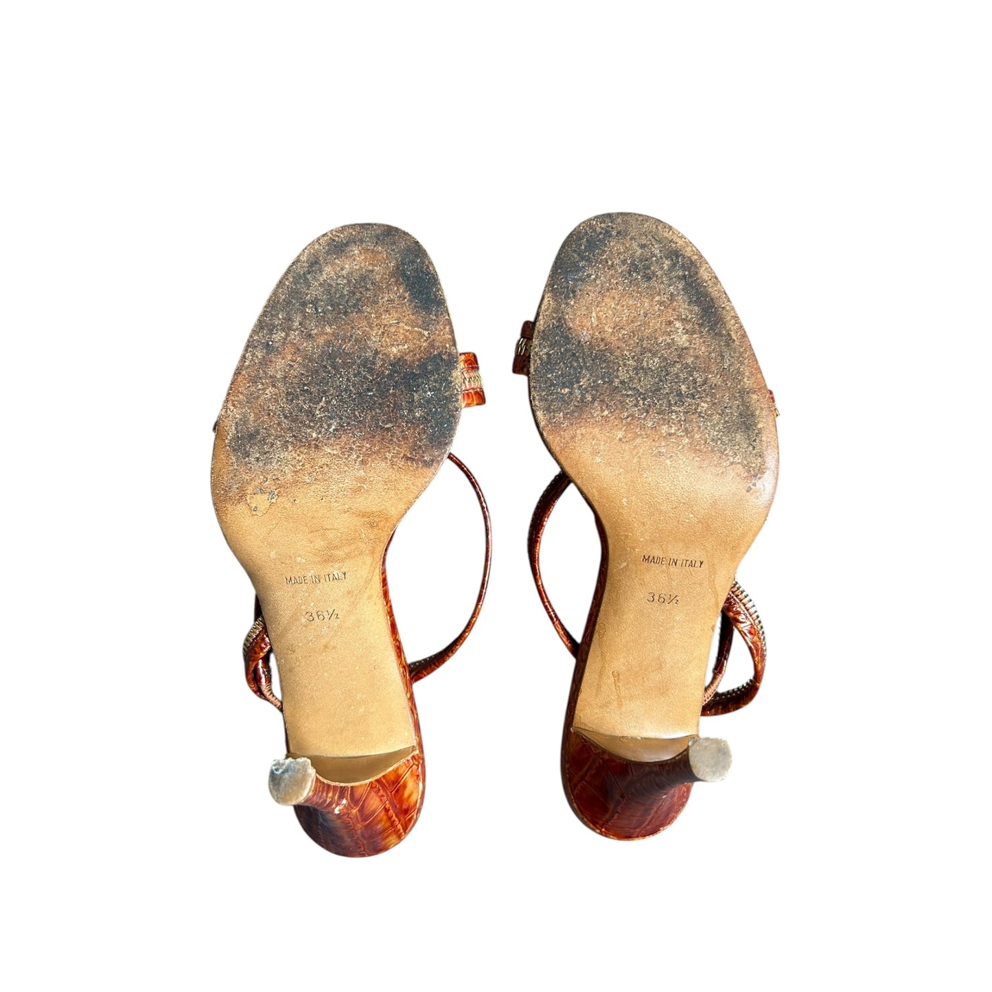 Vintage Dior SS01 croc patent heels by John Galliano / 36.5