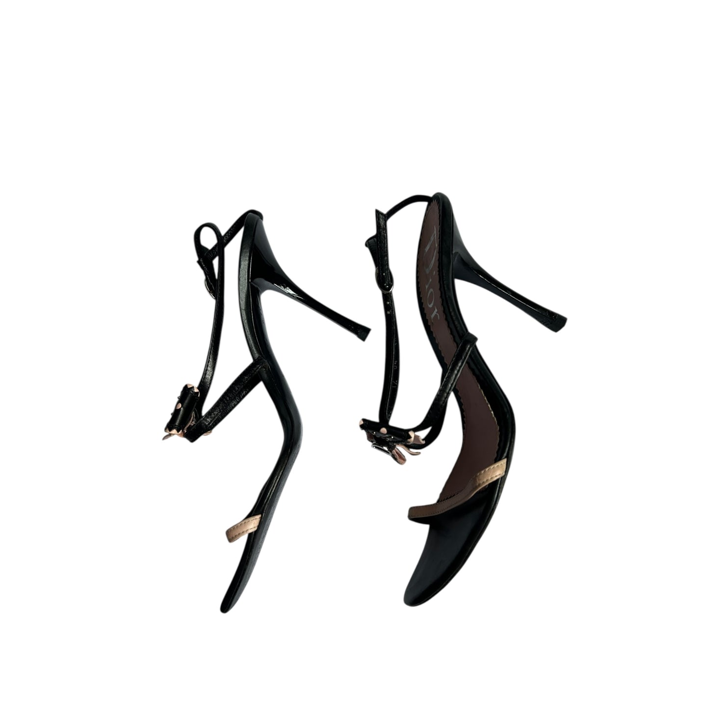 Vintage Dior by John Galliano bow tie pink black sandal heels / 40