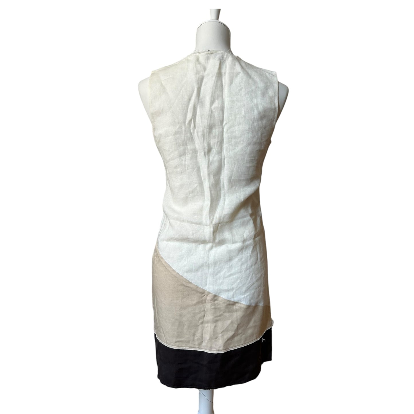 Fendi multicolored linen-silk blend mini dress / IT40 / S