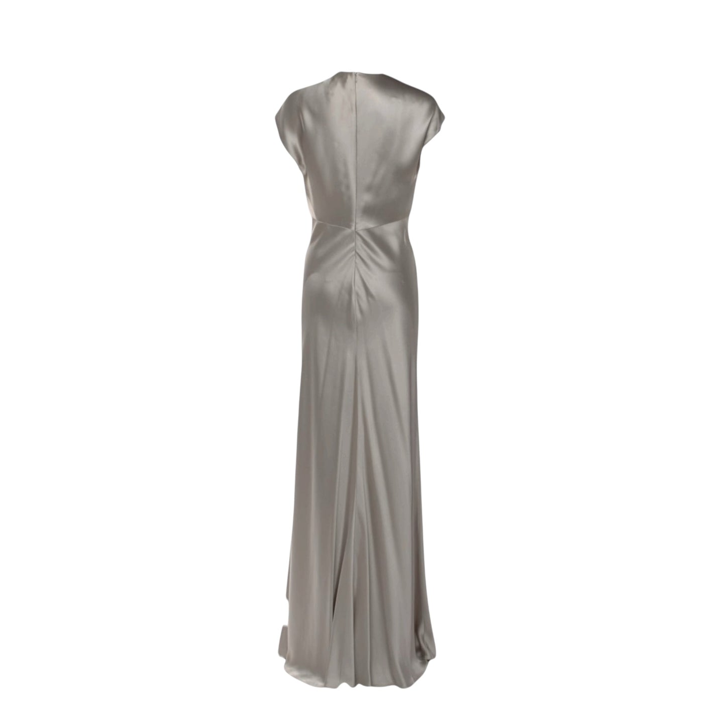 Ralph Lauren SS2005 silver metallic silk gown