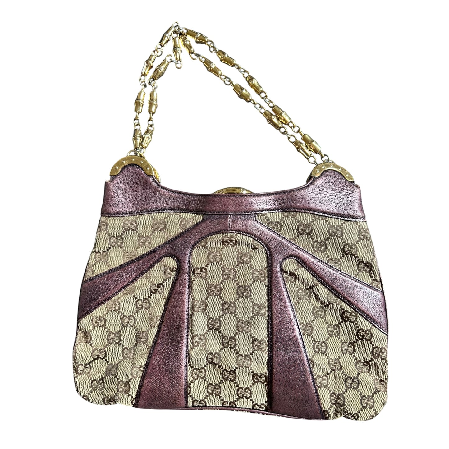 Gucci by Tom Ford 2004 FW monogram bamboo chain bag