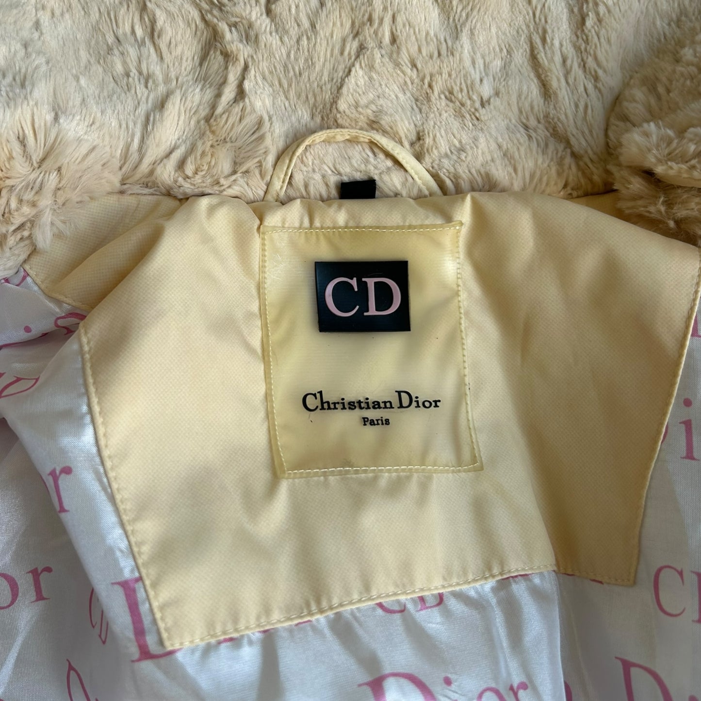 Vintage Dior butter fur winter jacket FW2002