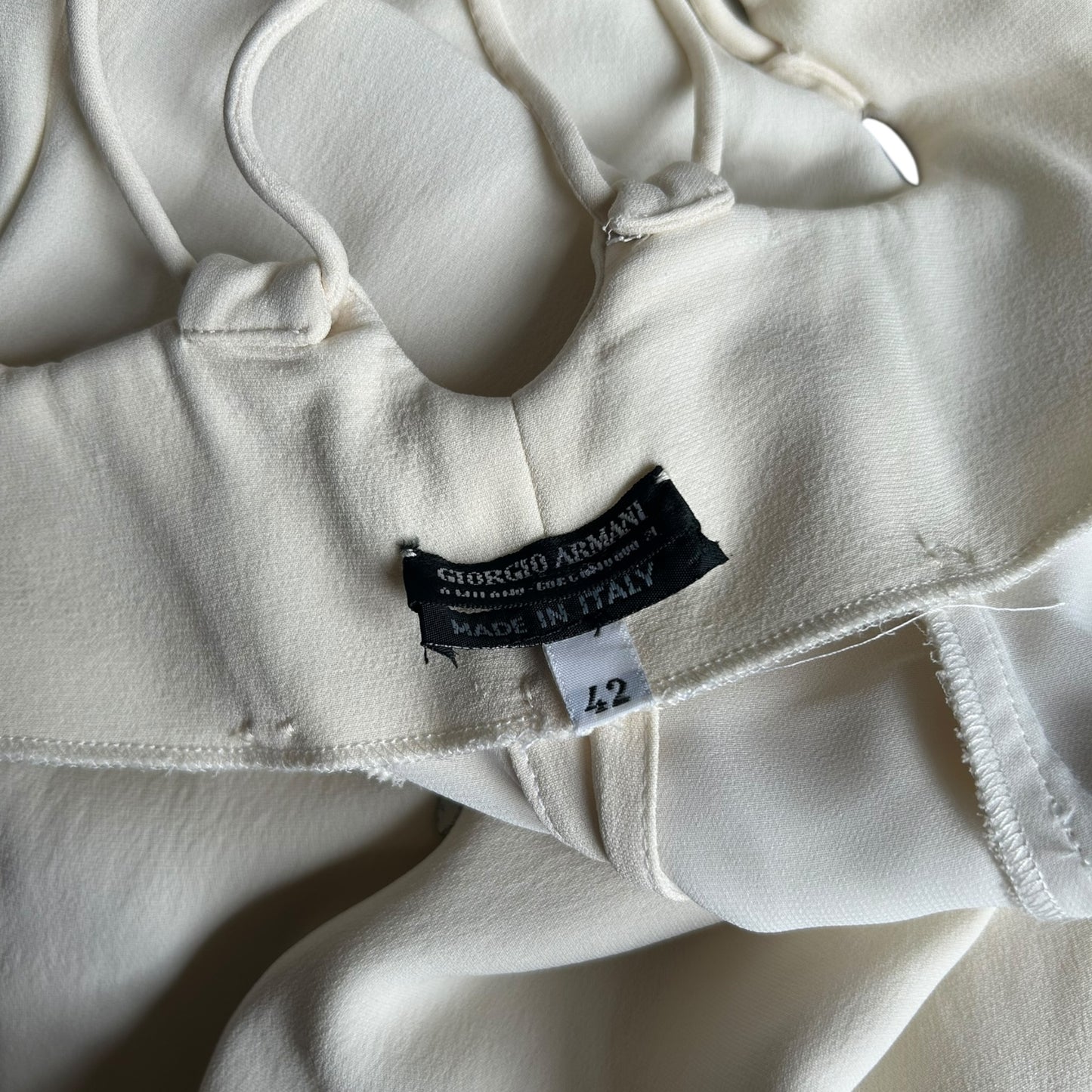 RENTAL ONLY Vintage Armani Runway SS1996 silk ivory gown