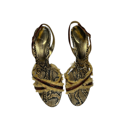 Vintage Dolce&Gabbana SS 2005 python skin faux fur sandal heels / 40