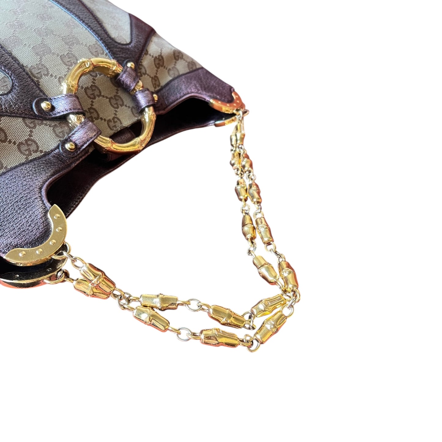 Gucci by Tom Ford 2004 FW monogram bamboo chain bag