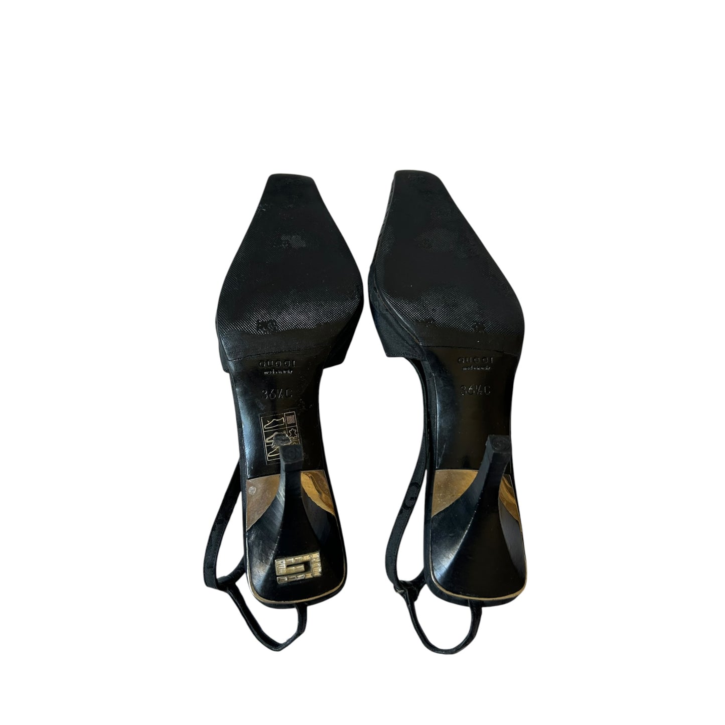 Vintage Gucci croc monogram GG FW 1997 runway heels / 36.5