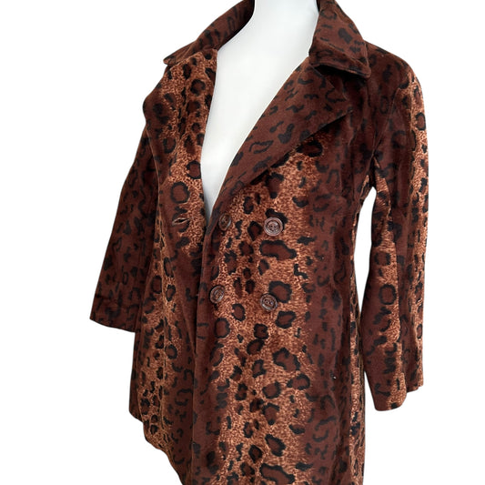 Vintage faux fur leo mid coat