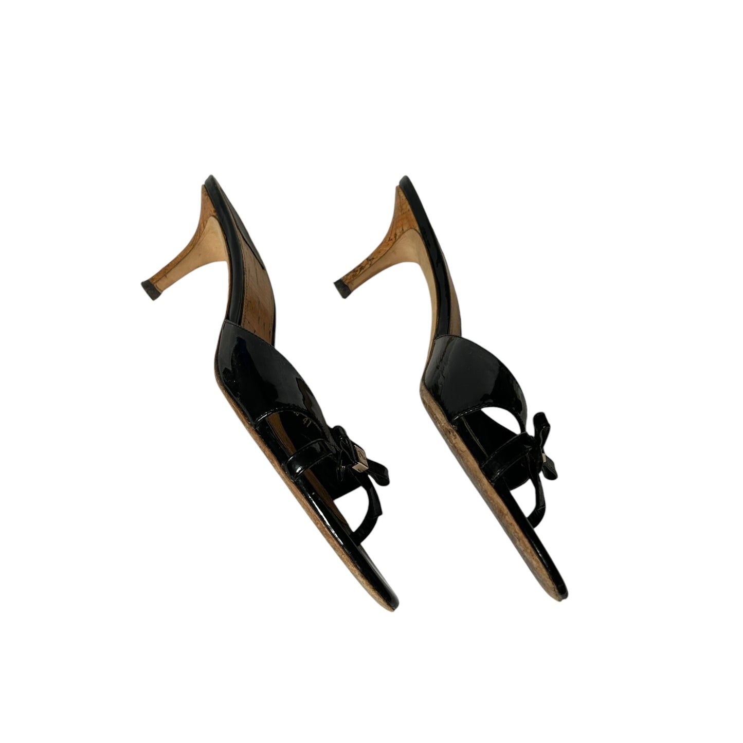 Vintage Dior bow tie mule heels / 41