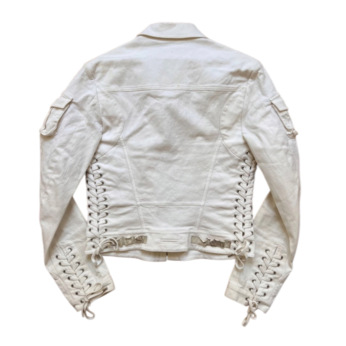 Vintage Dior by Galliano SS03 lace up biker jacket