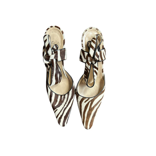 Vintage rare Dior zebra pony hair heels / 36
