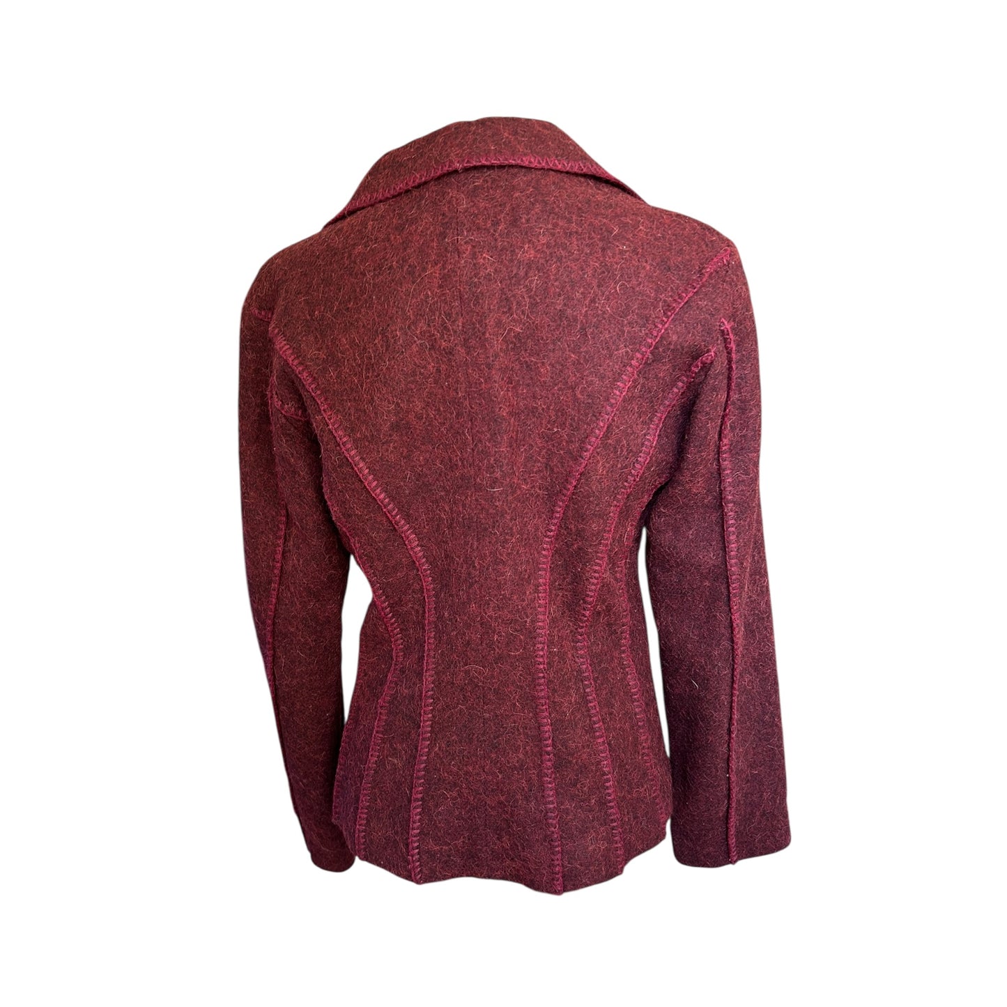 Vintage Cavalli mohair wool burgundy blazer