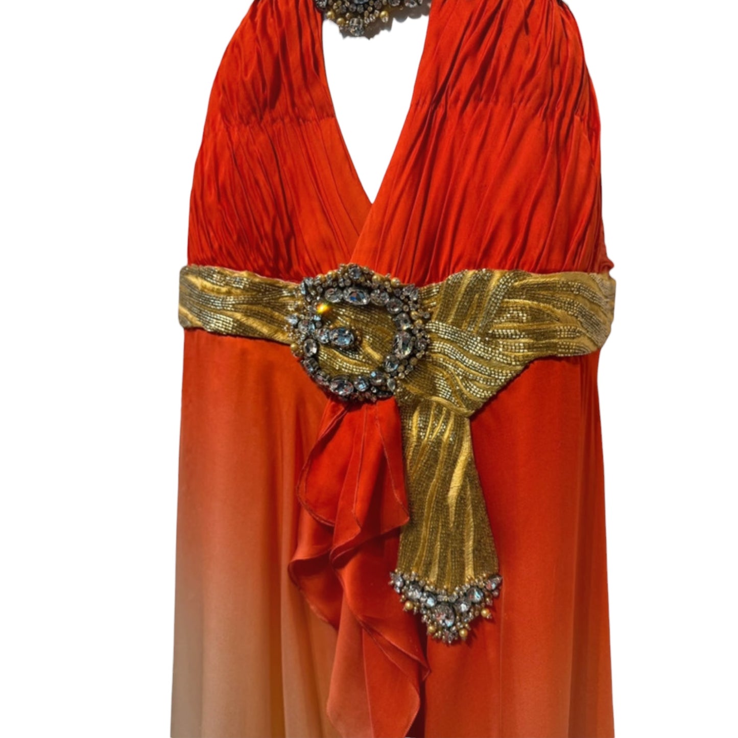 RENAL ONLY Vintage Roberto Cavalli SS 2006 Silk Runway Dress – Gemma Ward – Rare 2000s Designer Gown