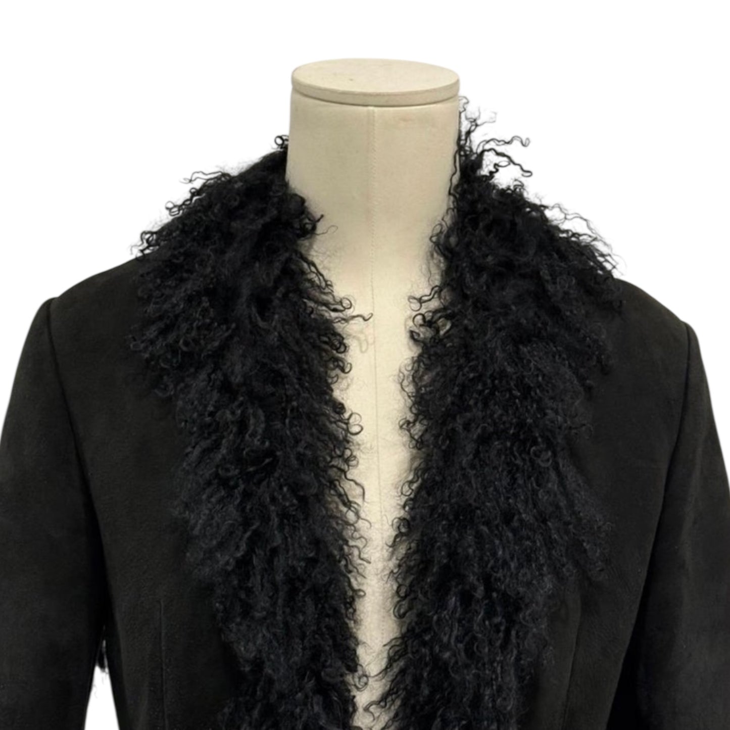 Gucci FW1999 Black Shearling Fur Trim Runway Coat – Tom Ford Era