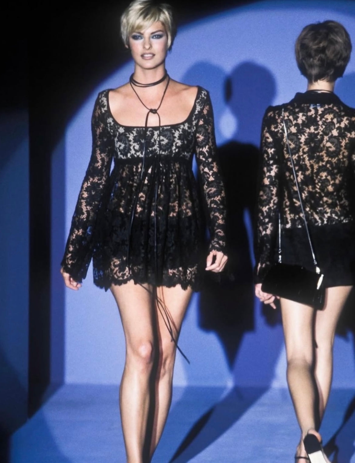 Vintage Gucci SS1996 Runway Black Lace Mini Dress – Tom Ford Era