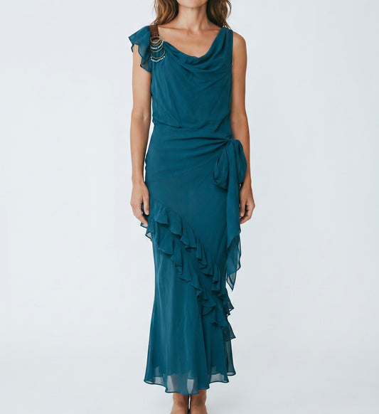 Vintage Christian Dior Spring/Summer 2003 Collection by John Galliano blue Dress