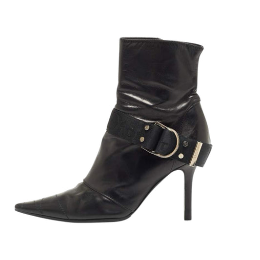 Dior 2003 AW Hardcore D Buckle
Pointed Toe Ankle Boots/ 41