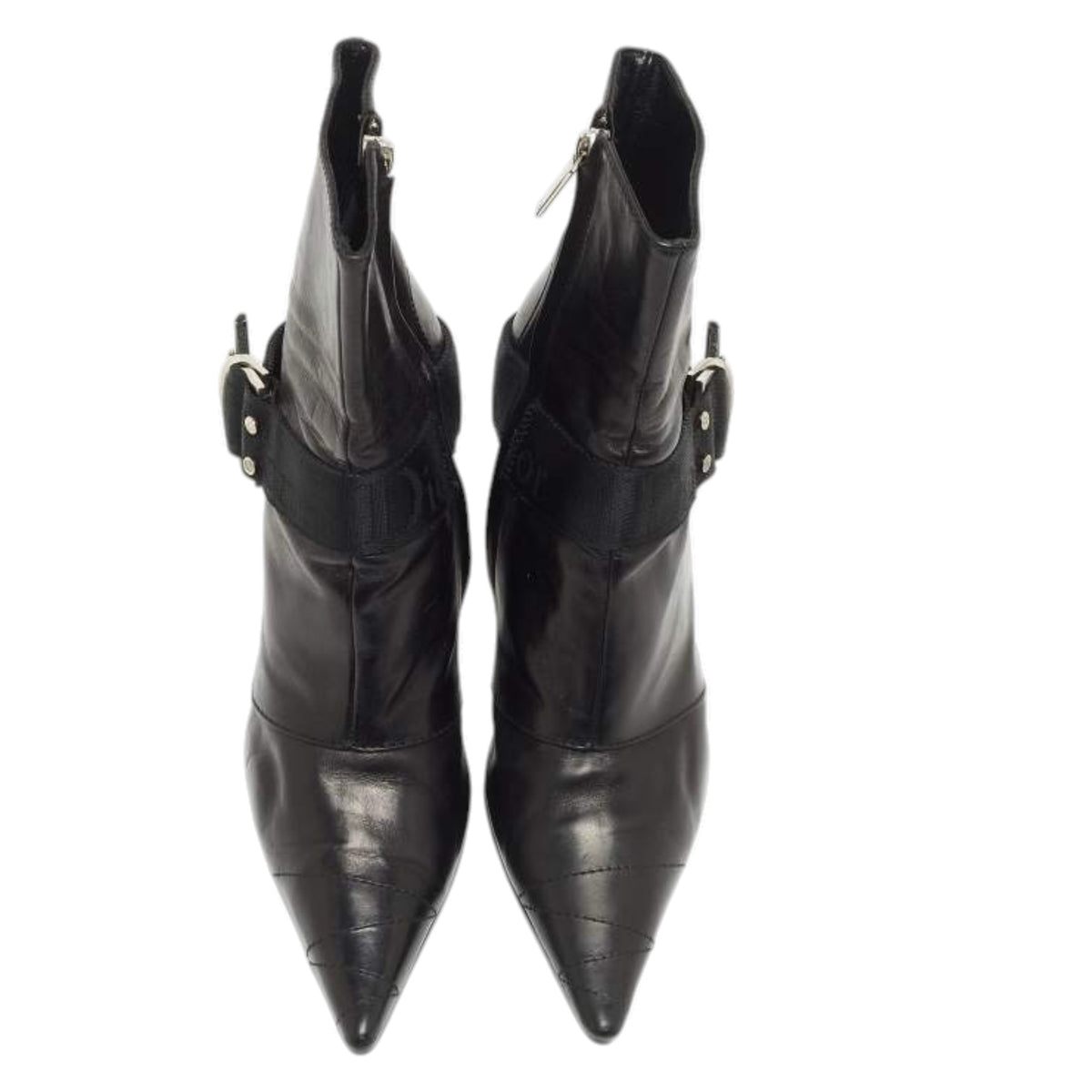 Dior 2003 AW Hardcore D Buckle
Pointed Toe Ankle Boots/ 41